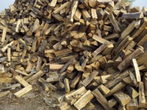 A pile of firewood