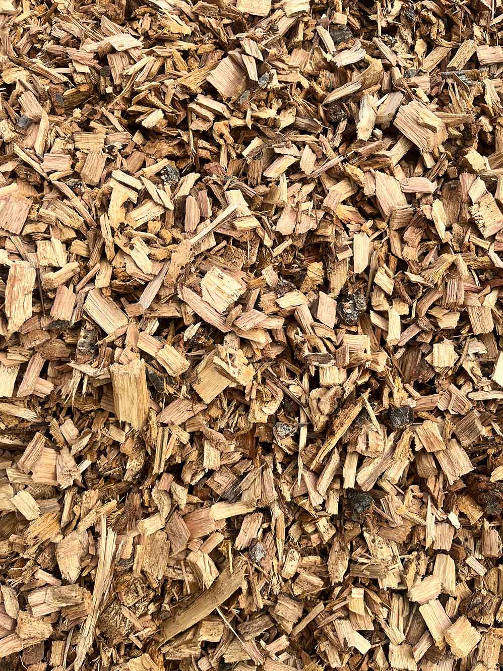 Wood chips being used as mulch
