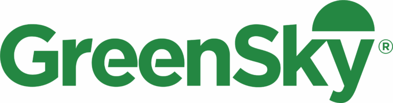 GreenSky wordmark colored in green